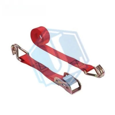cam buckle strap with hook — zinc-alloy buckle · double J hook