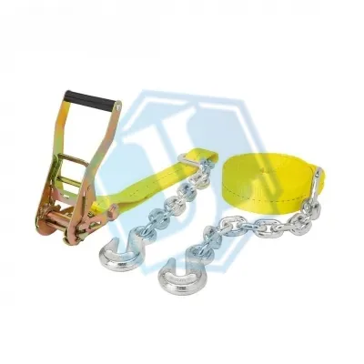2inch ratchet strap with chain anchor — US type, 2″ · 3,333 lb chain anchor