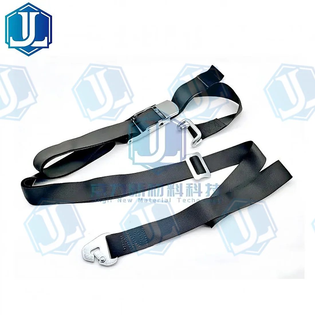curtainside truck strap — 50 mm · rave hook + snap hook (Item No. 81) — Ratchet Tie Down manufactured by Zhejiang Jingli, China