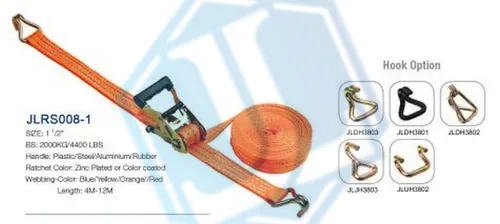 2000KG rubber handle ratchet strap (Item No. 26) — Ratchet Tie Down image 2 of 4