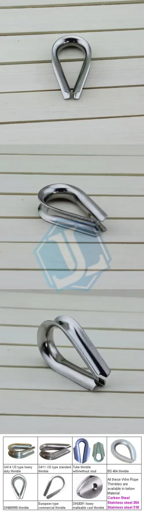 304 / 316 Stainless Steel Thimble (Item No. 243) — Rigging hardware image 3 of 4