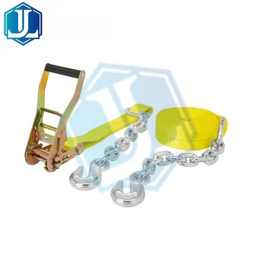 2inch ratchet strap with chain anchor — US type, 2″ · 3,333 lb chain anchor (Item No. 39) (Item No. 39) — Ratchet Tie Down image 1 of 4