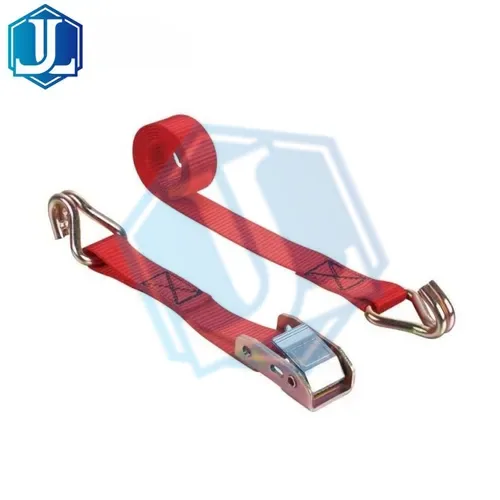 cam buckle strap with hook — zinc-alloy buckle · double J hook (Item No. 64) — Ratchet Tie Down image 1 of 4