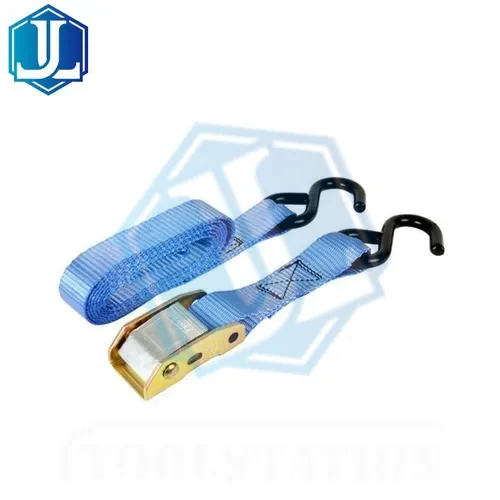 cam buckle strap with hook — 1″ · 25 mm buckle · S hook (Item No. 62) — Ratchet Tie Down image 1 of 4
