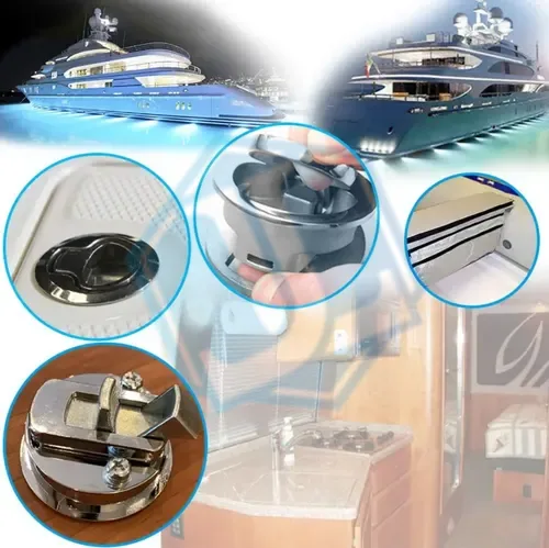 Yacht Plastic Black Round Pull Ring Slam Latch Deck Lock (Item No. 213) — Marine Hardware image 4 of 4