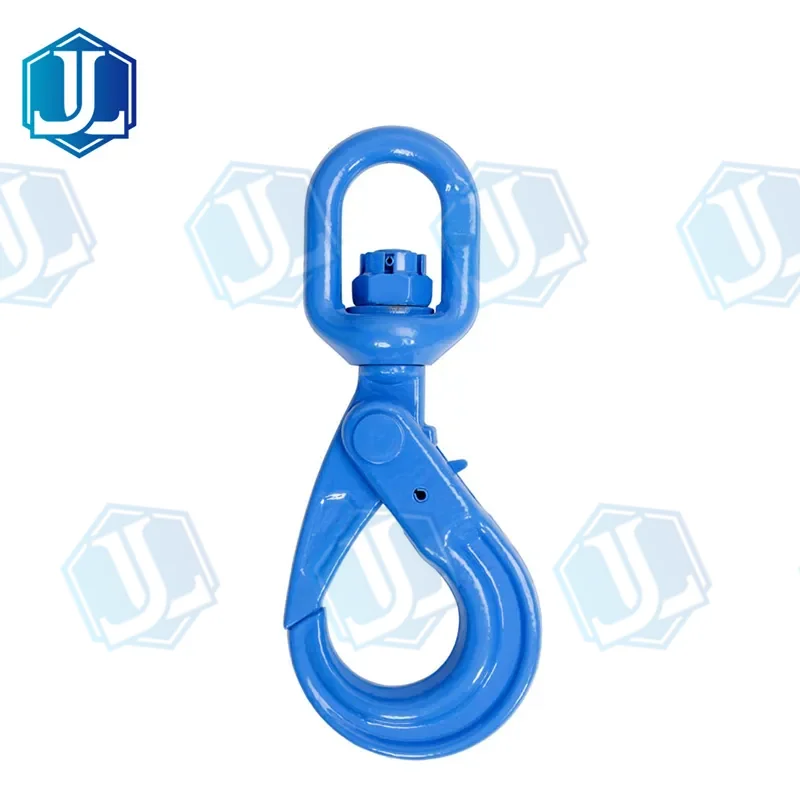 Grade 100 G100 Hook — Swivel Self Locking Hook (Item No. 144) — Rigging hardware manufactured by Zhejiang Jingli, China